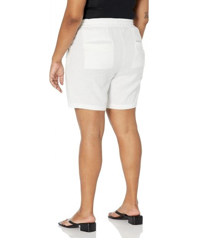 Women's Plus Size Short Linen Visc White $7.14 Shorts