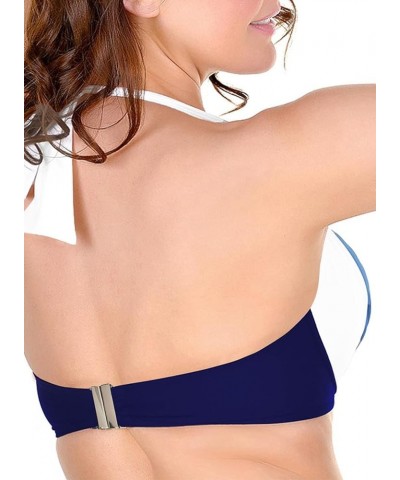 Women Push Up Two Piece Bikini Swimsuits Padded Swimwear Bathing Suit Za Blue $15.74 Swimsuits