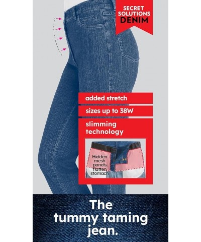 Women's Plus Size Secret Solutions™ Tummy Smoothing Bootcut Jean Black Denim $33.77 Others