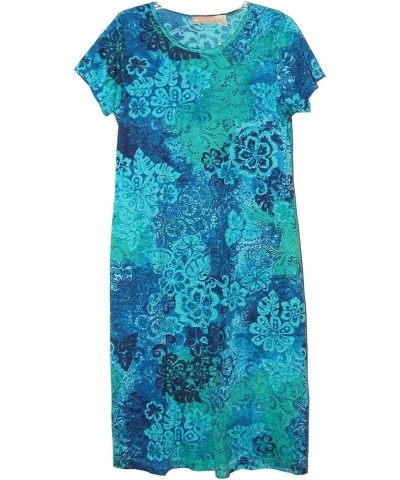 Women's Cotton Dress 722 Blue $33.21 Sleep & Lounge