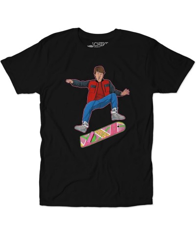 Back to The Marty McFly Doc Brown 88 MPH Delorean 80s Movie T-Shirt Men Hoverboard - Black $21.83 T-Shirts