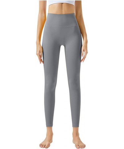 Women's Buff Lifting Leggings Yoga Workout Pants Running Tights Gym Clothes Athletic Clothes Activewear 2024 Summer Gray $7.7...