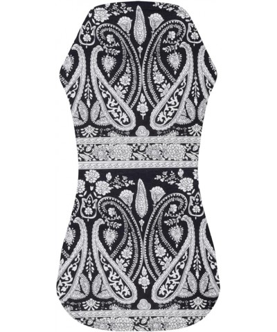 Summer Casual Paisley Printed Tank Top for Women Casual Boho Sleeveless Cami Vest Trendy Halter Neck Beach Floral Print Tees ...