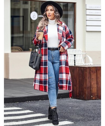 Womens Plus Size Flannel Plaid Shacket Jacket Button Down Long Sleeve Lounge Boyfriend Shirt Long Tartan Coat Ydl4 $13.25 Blo...