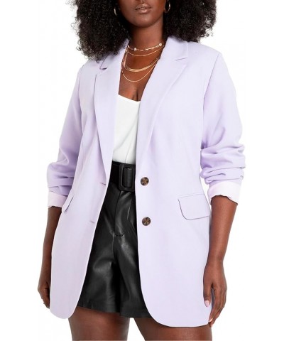 Women's Plus Size The 365 Suit Long Tailored Blazer Lavender $34.00 Blazers