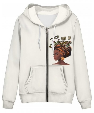 Hoodies for Women Zip Up Hoodie Jackets Hooded Sweater African American Funny $21.05 Hoodies & Sweatshirts