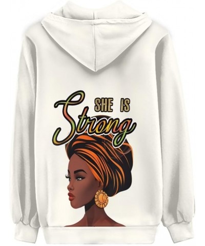 Hoodies for Women Zip Up Hoodie Jackets Hooded Sweater African American Funny $21.05 Hoodies & Sweatshirts