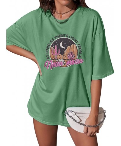 Women's Oversized T Shirts Neon Moon Shirts Classic Country Cowgirl T-Shirt Music Vintage Graphic Tee Tops Green $11.00 T-Shirts