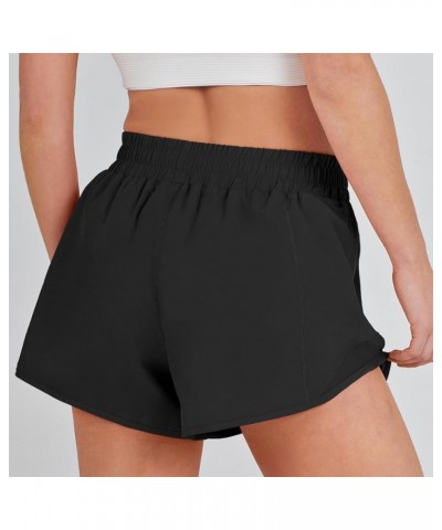 Running Shorts for Women Quick Dry Athletic Sports Shorts Lightweight Active Workout Gym Shorts with Zip Pocket Black $14.49 ...