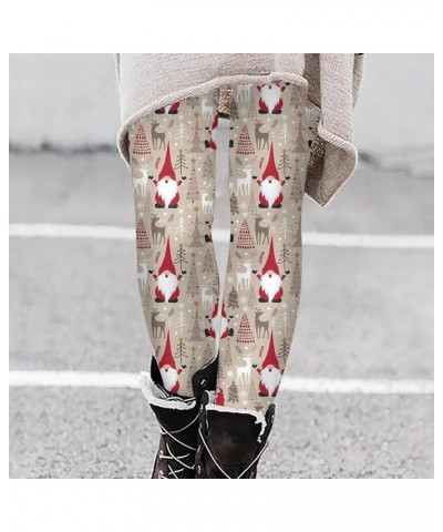 Womens Fleece Leggings Denim Printed Casual Boot Leggings Warm High Waisted Fall Winter Pants Trendy Tight Pants Z10-beige $6...