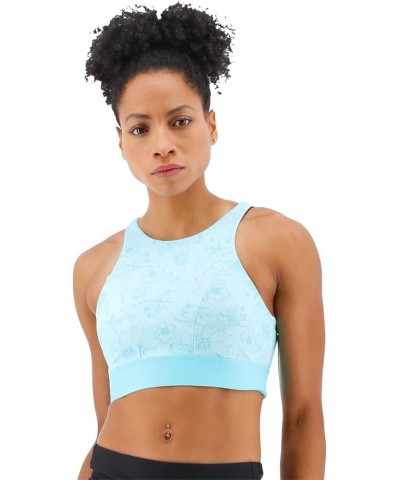 Women's Standard Amira Bra Top for Swimming, Yoga, Fitness, and Workout Teal $14.67 Swimsuits