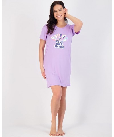 3 Pack: Women's Printed Nightshirt Short Sleeve Ultra-Soft Nightgown Sleep Dress (Available In Plus Size) Plus Size Set 9 $21...