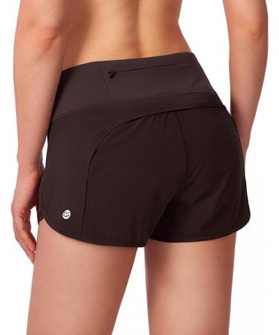 Women's Running Shorts with Mesh Liner 3" Workout Athletic Shorts for Women with Phone Pockets Dark Red $16.00 Activewear