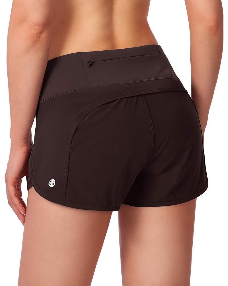 Women's Running Shorts with Mesh Liner 3" Workout Athletic Shorts for Women with Phone Pockets Dark Red $16.00 Activewear