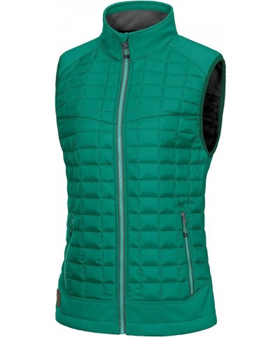 Women's Lightweight Puffer Vest, Warm Outdoor Sleeveless Jacket for Hiking Travel Running Golf Green $19.60 Vests