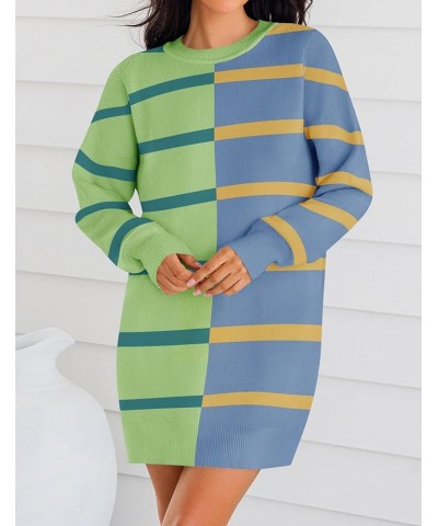 Women's Long Sleeve Dress Winter Oversized Tunic Sweaters 2024 Trendy Clothes Fall Outfits Green $14.57 Sweaters