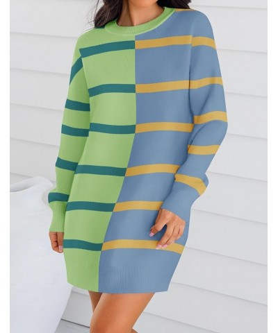 Women's Long Sleeve Dress Winter Oversized Tunic Sweaters 2024 Trendy Clothes Fall Outfits Green $14.57 Sweaters