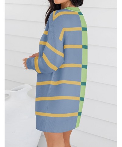 Women's Long Sleeve Dress Winter Oversized Tunic Sweaters 2024 Trendy Clothes Fall Outfits Green $14.57 Sweaters