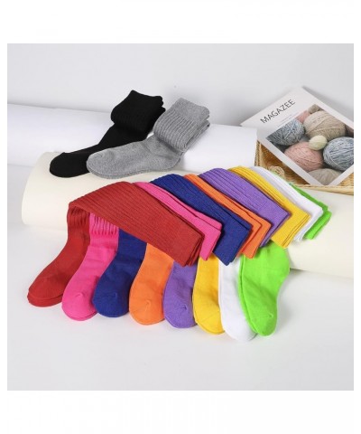 Slouch Socks Women Knee High Scrunch Socks for Women Pack of 3 Size 6-11 Multicolor 8 $9.53 Activewear