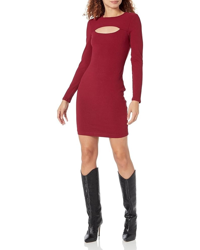 Women's Essential Long Sleeve Lana Dress Beet Juice Red $27.25 Dresses