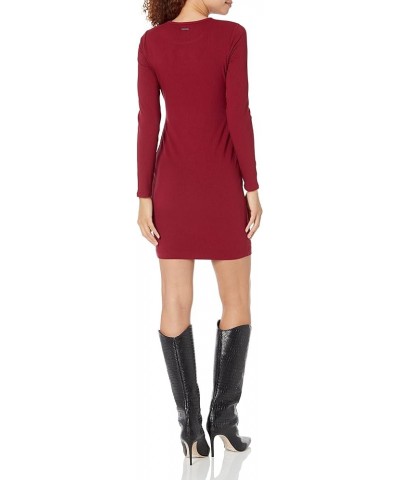 Women's Essential Long Sleeve Lana Dress Beet Juice Red $27.25 Dresses