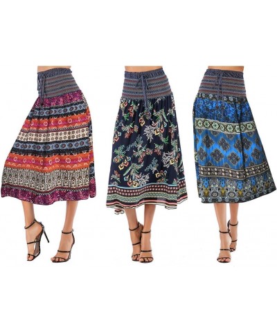 2 in 1 Boho Tube Top Skirt Women's Combo Sexy Strapless Backless Waist Pleated Flowy Casual Vacation Summer Dress Blue $14.95...