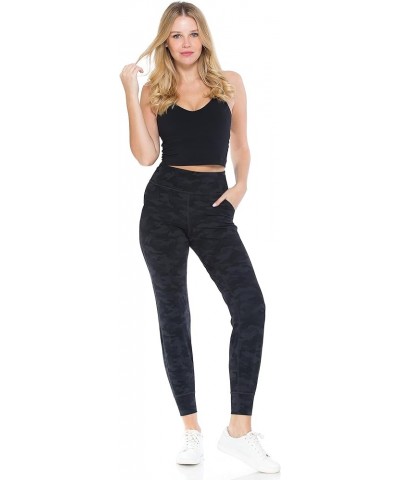 Women's Joggers Pants with Pockets Active Sweatpants for Women Lightweight Lounge Pants Black Camouflage $12.23 Activewear