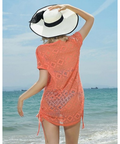 Swimsuit Coverup for Women - Bathing Suit Cover Ups for Women - Beach Dresses for Women - Plus Size Cover Up Fusion Coral $20...