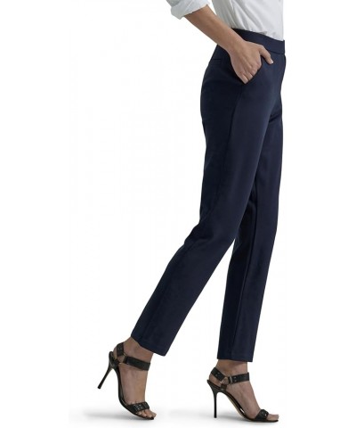 Women's Petite Ultra Lux Comfort Any Wear Slim Ankle Pant Rivet Navy $19.68 Pants