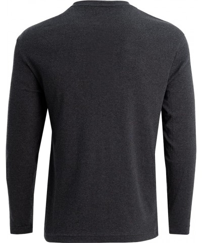 Unisex Long Sleeve Henley Shirt Carbon $19.60 Tops