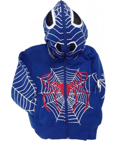 Women Butterfly Skull Long Sleeve Zip Up Hoodie Jacket Lightweight Sweatshirt Coat with Kangaroo Pocket B4 Spiderweb Blue $11...