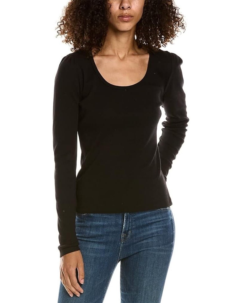 Jewel Puff Sleeve Top Black 1 $49.42 Blouses