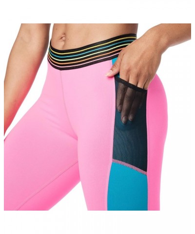 Women's High-Waisted Tummy Control Workout Leggings Poppin' Pink $23.57 Activewear