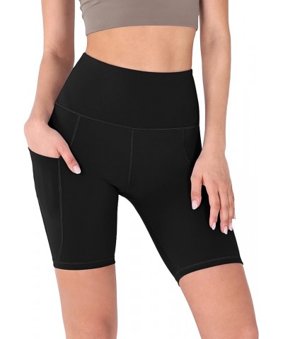 Women's Tummy Control Yoga Shorts 2.0 with Pockets High Waist Athletic Workout Shorts-5" / 8" Inseam 8 inches Black $10.49 Ac...