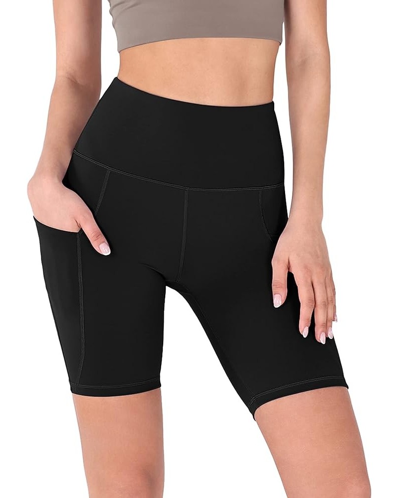 Women's Tummy Control Yoga Shorts 2.0 with Pockets High Waist Athletic Workout Shorts-5" / 8" Inseam 8 inches Black $10.49 Ac...