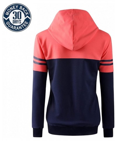 Women's Zip Up Hoodie Lightweight Jacket zippered Color Block Comfortable Sweatshirt With Kanga Pocket 601 Blue $20.09 Hoodie...