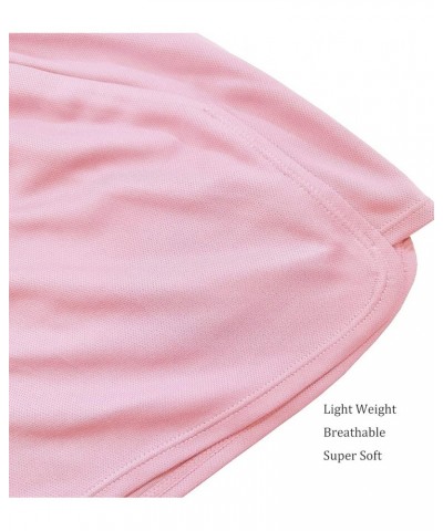 Women's Running Shorts Workout Athletic Fitness Side Pockets Gym Shorts Pink $7.64 Activewear