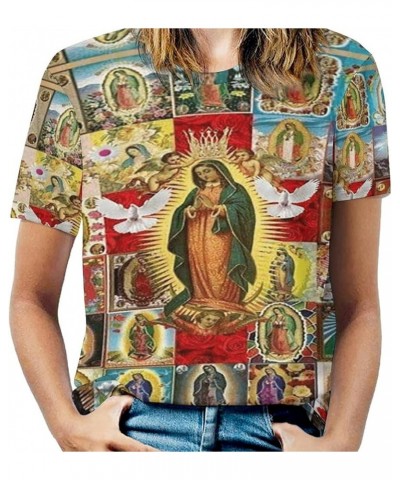 Our Lady of Guadalupe Virgin Mary Mexican Women Full Print T-Shirt Our Lady of Guadalupe-c4 $9.66 T-Shirts