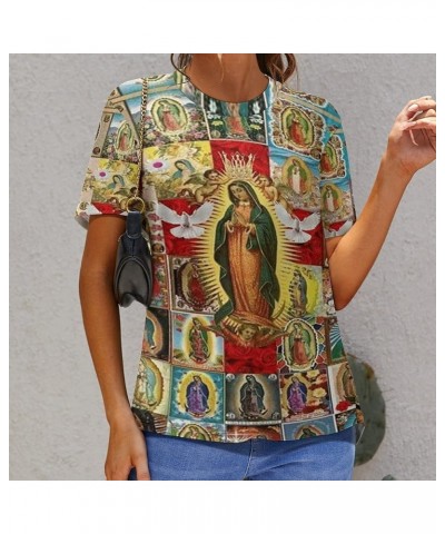 Our Lady of Guadalupe Virgin Mary Mexican Women Full Print T-Shirt Our Lady of Guadalupe-c4 $9.66 T-Shirts