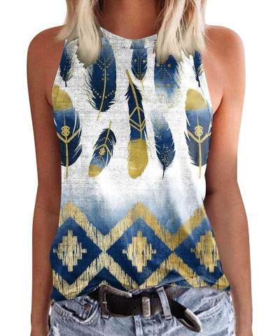 Crop Tank Tops for Women,Womens Round Neck Tank Top Print Casual Versatile Button Pure Color Sleeveless T Shirt A9-navy $3.69...