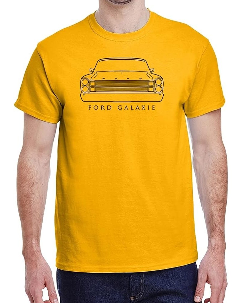 1966 Ford Galaxie Front End Design Classic Print Tshirt Gold $14.58 T-Shirts