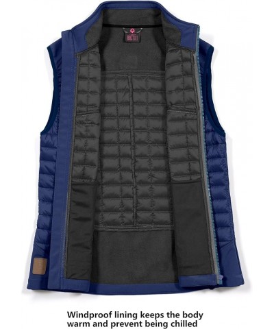 Women's Lightweight Puffer Vest, Warm Outdoor Sleeveless Jacket for Hiking Travel Running Golf True Blue $19.60 Vests