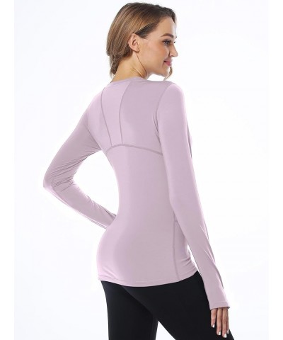 Quick-Drying Running Long Sleeve Shirt for Women Workout Shirts 01:light Pink, Purple, Dark Green, Pack of 3 $11.54 Activewear