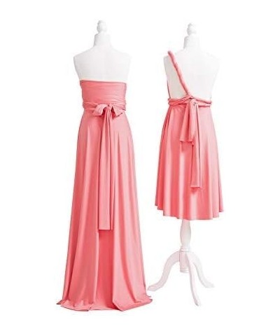 Infinity Dress with Bandeau, Convertible Bridesmaid Dress, Long, Plus Size, Multi-Way Dress, Twist Wrap Dress Coral Pink $33....