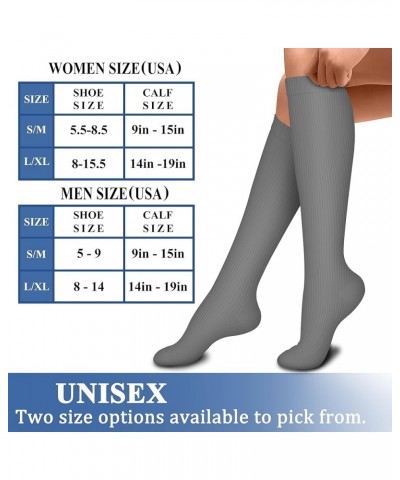 Compression Socks for Women & Men Circulation (4 Pairs) 15-20 mmHg is Best Support for Athletic Running Cycling 04 Black/Blac...