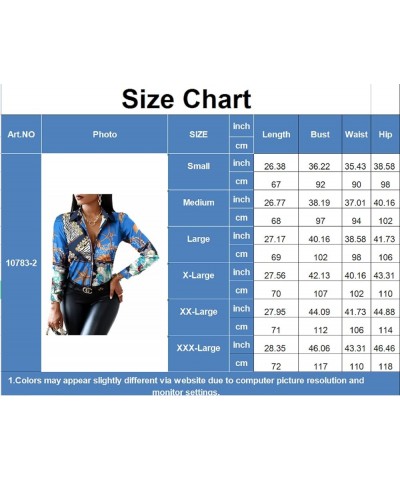 Blouses for Women Dressy Casual Colorful Long Sleeve Shirt Floral Print Tops Loose Collar Sexy T-Shirts Fashion 2023 Colorful...