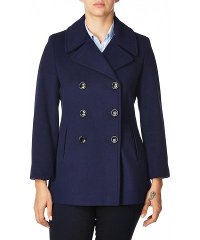 Women's Double Breasted Peacoat (Petite, Standard, Plus) Indigo $60.28 Coats