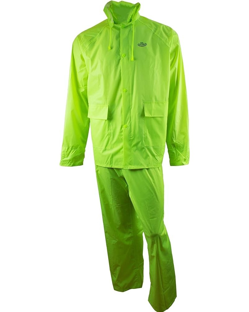 Rain Wear RW-PP-YEL33 Yellow PVC Polyester 3-Piece Rain Suit | Jacket, Hoodie, Pants (Yellow, 2X) Small Hi-vis Green $12.13 C...