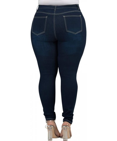 FASHION LOVER High Waisted Women Petite-Plus Size (1XL-4XL) Stretch Colored Jeans Pants Dark Blue $17.86 Jeans