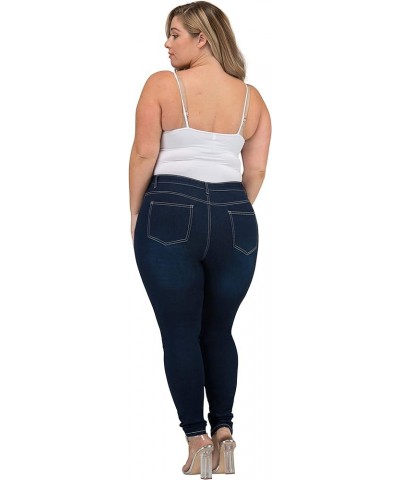 FASHION LOVER High Waisted Women Petite-Plus Size (1XL-4XL) Stretch Colored Jeans Pants Dark Blue $17.86 Jeans